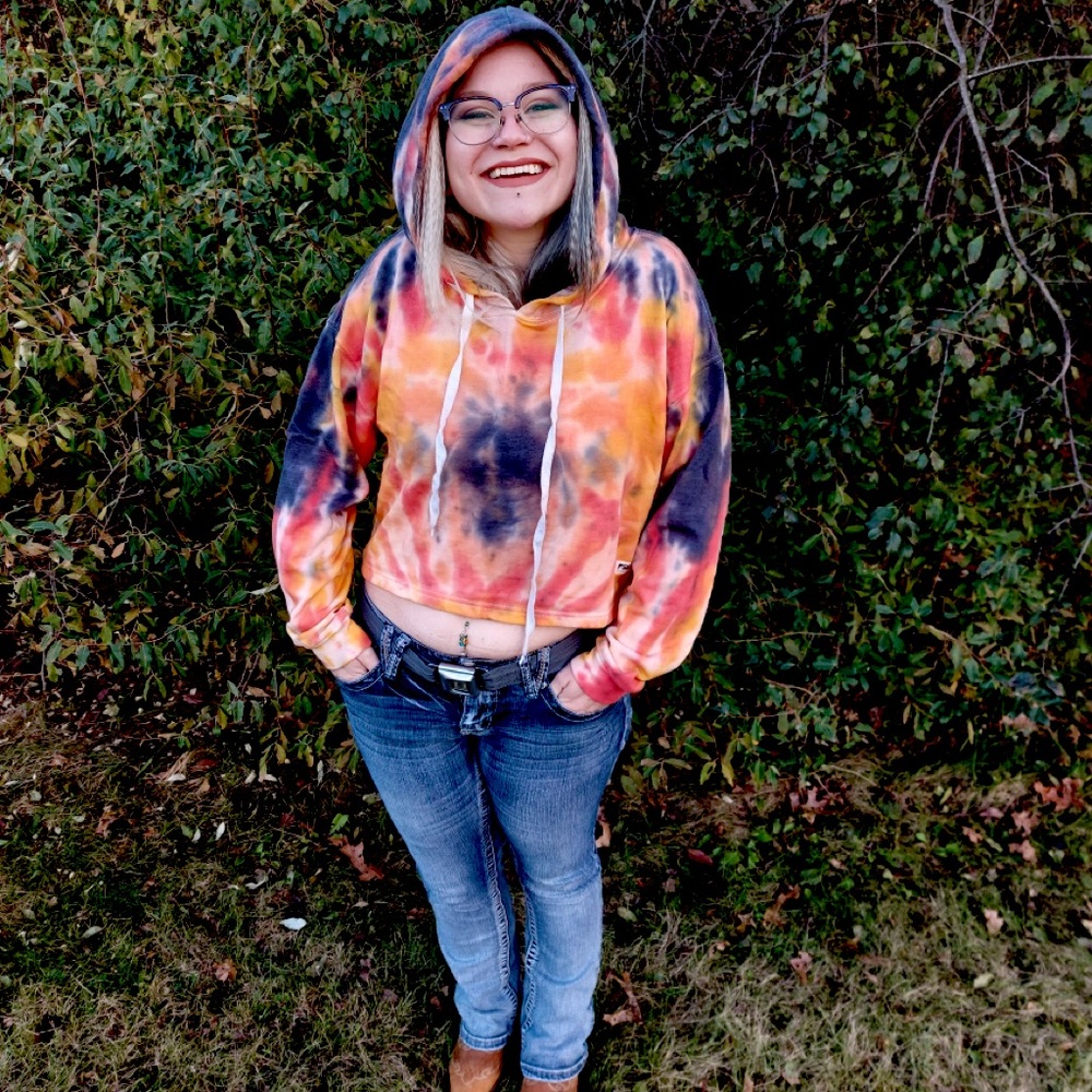 Tie Dye PSK Collective Crop Hoodie